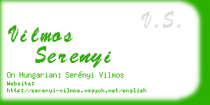vilmos serenyi business card