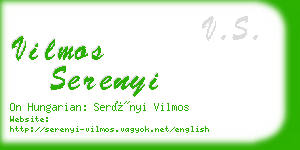 vilmos serenyi business card